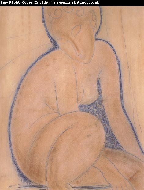 Amedeo Modigliani Crouched Nude (mk39)